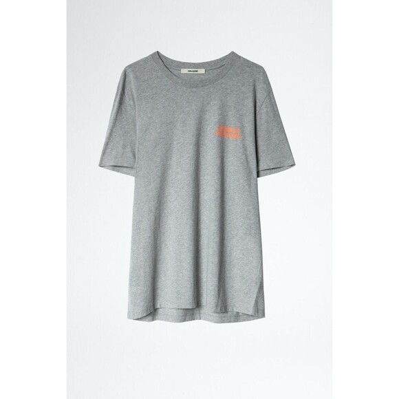 Zadig & Voltaire Men's Ted Hc Ktda T-shirt Gray Printed Cotton XS NWT 214081 - Picture 6 of 7